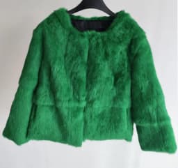 2023 New Real Full Pelt Rabbit Fur Coat 100% Pure Whole Skin Rabbit Fur Jacket Factory Wholesale Retail Discount WFP820