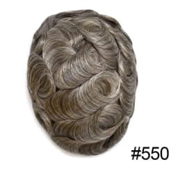 VERSALITE- Mono with Swiss Lace Front Toupee Men Breathable Male Hair Prosthesis Natural Human Hair Replacement System Men's Wig