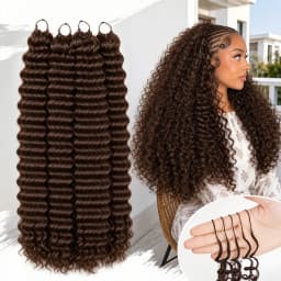 Miracle Knot Feathered Crochet Human Hair For Braiding Boho Braids 100%Raw Human Hair Burmese Curly Human Crochet Hair Extension