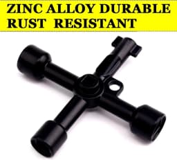 Electrical Cabinet Key,4 Way Utilities Key, Panel/Square/Triangle Key,Cross Key for Faucet,Valve,Electrical Cabinet Opening