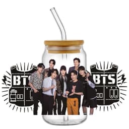 Popular Korean oppa groups easy peel waterproof Party DIY Decals 3D transfers uvdtf tumbler stickers 16oz uv dtf cup wraps