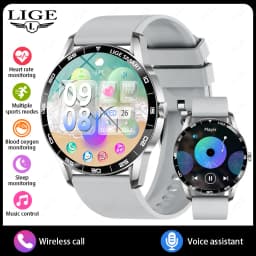 LIGE 2026 New Smartwatch Men 1.38" HD Bluetooth Call Heart Rate Monitor Waterproof Sport Smart Watch Women For Android iOS Phone