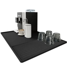Silicone Coffee Mat Silicone Coffee Station Mat With Raised Edges Dish Drying Mat Pet Feeding Mat Multifunctional Coffee Bar