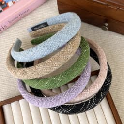 Autumn New Small Fragrant Style Tweed Plaid Sponge Headband for Woman Girls Elegant Hair Hoop Hair Band Fashion Hair Accessories