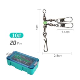 New 8# 10# Luya Shrimp Fishing Group Luminous Ball Bearing Rolling and Rotating Solid Ring Buckle Set Pin Set Fishing Connector