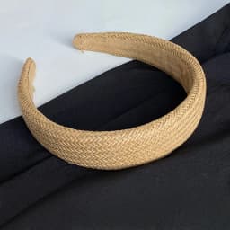 1PC Vacation-style Straw Woven Wide-brimmed Headband - Bohemian Head for Seaside Photos, Stylish and Versatile Hair Clip/Hair Ac