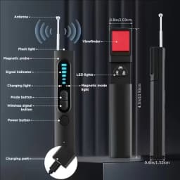 Hidden Camera Detector Anti-Spy Car GPS Tracker Listening Device Bug RF Wireless All Signal Scanner Gadget Security Protection
