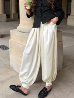 LIinar 2026 Spring Summmer Pant Women Stylish Versatile High-waisted Harem Pants Lightweight Flowing Loose-fitting Pant