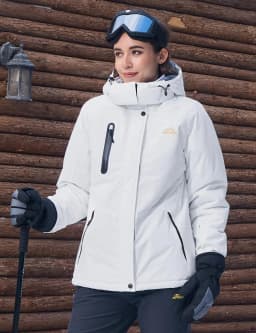 TACVASEN Womens Winter Thermal Jackets Warm Fleece Lined Waterproof Jacktes Snow Ski Hood Coat Mountain Snowboarding Windbreaker