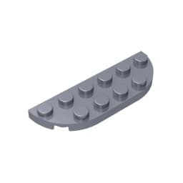 MOC PARTS GDS-899 Plate, Round Corner 2 x 6 Double compatible with lego 18980 toys Assembles Building Blocks Technical