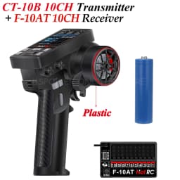 HotRC CT10B 10CH Channel Transmitter CT-10B 2.4G Remote Control 18650 Battery F-10A F-01A 6/8/10CH Gyro Receiver for RC Car Boat