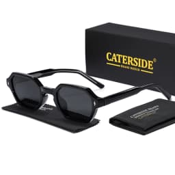 CATERDIDE Punk Polygonal Men Sunglasses Personalized Design Square Frame Sun Glasses for Women Parties Travel Holidays Glasses