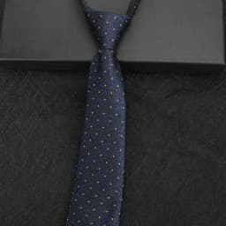 NEW Paisley Zipper Ties for Men 8CM Neck Tie Solid Striped Polka Dots Silk Neckties Men's Wedding Zipper Tie Blue Lazy Ties