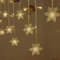 3M LED Snowflake String Lights Christmas Garland USB Curtain Fairy Lights Outdoor For New Year Wedding Party Window Decoration