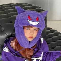 Kawaii Gengar Plush Hat Anime Winter Keep Warm Ski Windbreak Hats Cartoon Cosplay Cap Outdoors By Bike Caps Kid Festival Gifts