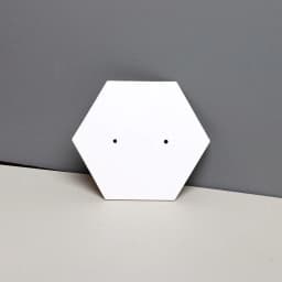 50PCS 6X7CM Blank White Black Brown Hexagonal Cardboard For Stud Earrings Jewelry Display Cards Small Business Packaging Supply