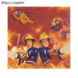9pcs Fireman Sam Foil Number Balloons Set Happy Birthday Party Deco Ball Boy Gift Fire Truck Holiday Baby Shower Party Supplies