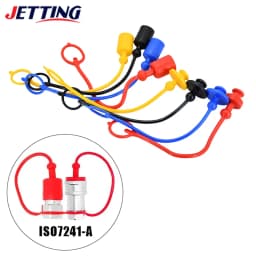 1/5Pairs 1/2 ISO-A Hydraulic Quick Coupler Male Dust Cap And Female Plug Cover Fits Hydraulic Quick Disconnects Coupler