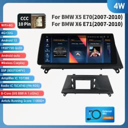 Hizpo Android Autoradio for BMW X5 E70 X6 E71 CCC CIC 2007 - 2013 UI8581 Intelligent Multimedia GPS RDS DSP Android Auto CarPlay