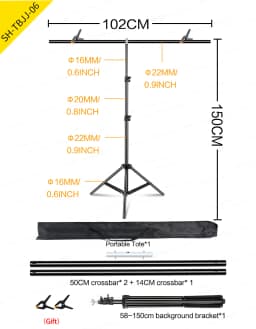 SH 200cmX200cm T-shape Backdrop Stand Photo Background For Photo Studio Photography Green Screen Chromakey