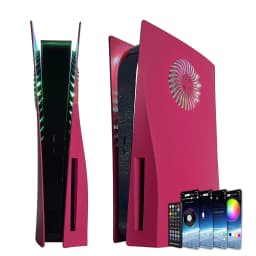 Replacement Faceplate Cooling Vents with RGB Light Strip LED Light Ring For PS5 Cover For PlayStation5 Disc Edition