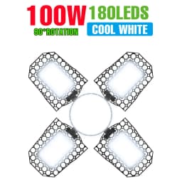250W LED Bulb E27/E26 Lamp Garage Light AC 220V Folding Deformable High Bay Lamp 110V Spotlight Home Warehouse Workshop Basement