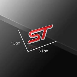 3D Small Metal Car Interior ST Emblem Car Steering Wheel Sticker Auto Body Window Decals Decor For Ford Focus Mondeo Fiesta MK3