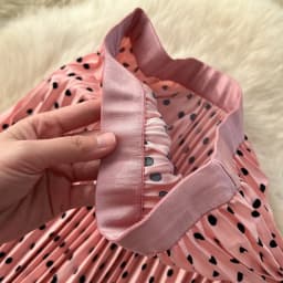 Korean Style Polka Dot Print Pleated A-line Long Skirts Women 2026 Spring Summer High Waist Casual Skirt