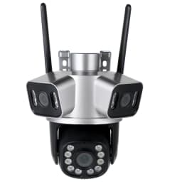 Hiseeu Three Lens PTZ IP Camera Outdoor 8MP HD Three Screen WiFi Security Auto Tracking Dual Len Wireless CCTV Camera ICsee