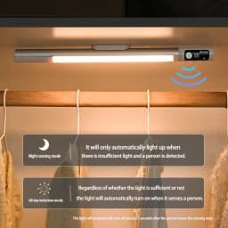 Motion Sensor Light Night Light Desk Lamp Type C Rechargeable Lights Cabinet Lights For Kitchen LED Digital Display Night Lights