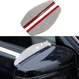 2Pcs Car Rear View Mirror Sticker Rain Eyebrow PVC Rear View Mirror Rain Visor Universal Rain Shield Shade Cover Protector