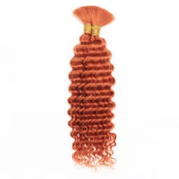 Deep Wave Bulk Human Hair for Braiding No Weft 100g (1 Pack-2 Bundles) Brazilian Virgin Human Hair Braiding Hair For BOHO Braids
