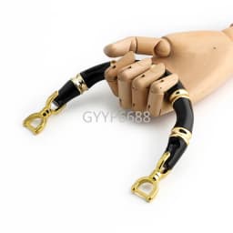 2/6/14PCS Black,light gold Acrylic Bamboo Handles With Lock U Shape Bag Strap For Replacement Handbag Shoulder Gift Accessories