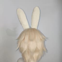 Chiikawa Usagi Bunny Ears Headband - Furry Rabbit Ears Cosplay Hairband for Anime Fans Halloween Party Costume Props Gift