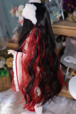 1/3 Bjd Wig Gradient Color Long Curly Hair 1/4 BJD MDD Doll Wig Anime Style Hair Accessories DIY Dress Up Female Toy for Girls