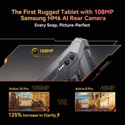 Blackview Active 10 Pro Rugged Tablets 11" 90Hz FHD 5G Network MTK 7300 12GB RAM 512GB ROM 30000mAh Battery 108MP Camera