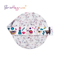 BRISTLEGRASS 2 5 10 Yard 5/8" 15mm Cherry Print Foldover Elastic FOE Spandex Satin Band Tape Hair Tie Headband Dress Sewing Trim