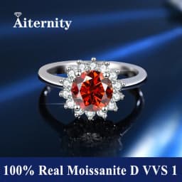 Classic 6 Prong Diamond Ring D Color 1ct Moissanite VVS Round Cut Lab Diamond Ring for Women Engagement Wedding Band Jewelry