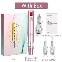 Electric Pen Wireless Care Machine Mute Derma Pen Needle Cartridge Microneedling Nano Micro Needles Beauty Care Tool