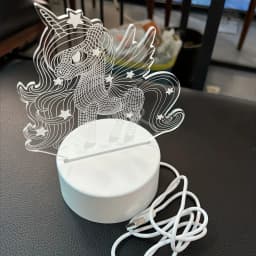 1pc Cute Pony 3D Night Light, With Touch & Remote Control, 16-Color Changing Ambient Light/7-Color /Warm Color For Bedroom