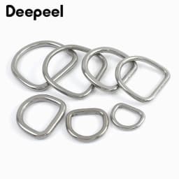 2/5/10Pcs 304# Stainless Steel D Ring Bag Strap Buckle Dog Collar Loop Clasp Webbing Backpack Belt Hook Buckles DIY Accessories