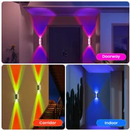 Aiopp Smart Sensor Night Light Indoor, 8 Lighting Modes Rechargeable Wireless Magnetic Wall Lamp for Apartment Hallway Bedroom