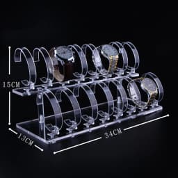 Customized Acrylic Watches Stand Watch Holder Case Bracelet Watch Organizer Jewellery Showing Shelf Rack Jewelry Packaging