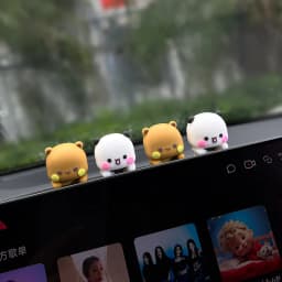 Kawaii Bubu Dudu Anime Figures Home Car Phone Ornament Cute Panda Mini Toy Cartoon Yier Bear Doll Screen Decor Couple Gift