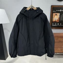 2026 Winter Thickened Hooded Jackets Men's Solid Color Down Cotton Coats Male Trend Loose Casual Cotton-padded Parkas C963