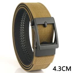 TUSHI Hard 4.3 Wide Thickened Gun Hanging Double-Layer Nylon Cloth Belt Versatile Casual Outdoor Tactical Automatic Buckle Mens