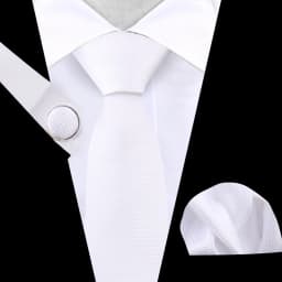 Business Tie For Men Set Necktie Cufflink Classic Handkerchief Suit For Wedding High Quality Stripe Tie Set Formal Gravata Gift