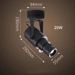 Theater Stage Zoom Spotlights, LED Focus Logo Projector Track Lights,Industrial Gobo Lights for Company Restaurant Store Wedding