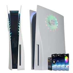 Replacement Faceplate Cooling Vents with RGB Light Strip LED Light Ring For PS5 Cover For PlayStation5 Disc Edition