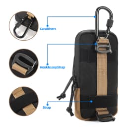 Cell Phone Pouch - Phone Belt Holder Molle Phone Pouch Cell Phone Holder for Belt with Loop, Cell Phone Pouches